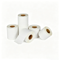 Étiquette adhésive thermique directe imperméable, papier synthétique vierge, autocollant code-barres, rouleau d'étiquettes de prix pour supermarché