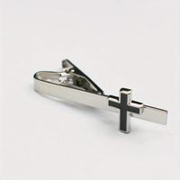 Accessoires de mode pour hommes personnalisés, pince à cravate simple en métal argenté poli, pour vêtements, cadeaux d'affaires, badges