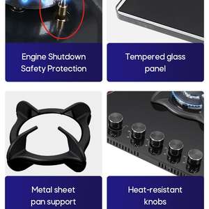 Appareils de <span class=keywords><strong>cuisson</strong></span> encastrables - Cuisinière multifonction, plaque de <span class=keywords><strong>cuisson</strong></span> à gaz, cuisinière à induction électrique, commande par bouton, panneau en verre, cuisinière à gaz intelligente - Product Image 5