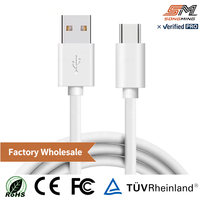 Câble USB de charge rapide 3A en gros, type C, cordon de synchronisation de données, gaine en PVC, chargeur de téléphone Android, OEM CE RoHS