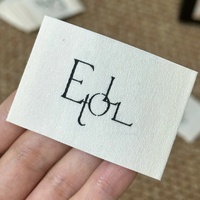 Étiquettes en tissu de coton personnalisées, étiquettes en damassé, en gros-grain, douces, tissées, avec logo, blanches, écologiques, pour vêtements