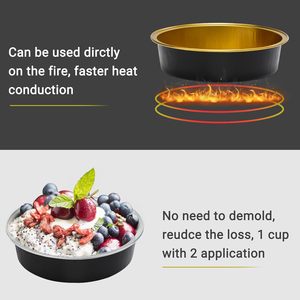 580ML/19.3oz Round Disposable Aluminum Pizza Plate Takeaway Containers Foil Tray With Lids - Product Image 3