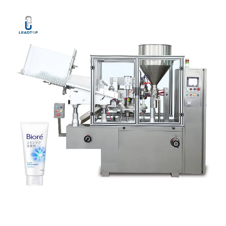 सॉफ्ट ट्यूब मशीनें फिलर और सीलर स्वचालित अल्ट्रासोनिक प्लास्टिक हाफ-लिट बोतलें क्रीम जैल पैकिंग के लिए