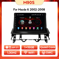 MEKEDE-Reproductor de DVD con Android, radio estéreo con control de voz, GPS, RDS, BT, WIFI, para Mazda 6 2002-2008 8 + 128G