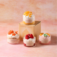 Bougie parfumée mignonne et kawaii en cire de soja, écologique, parfum fruité, mini-coupe dessert, pour le Nouvel An chinois