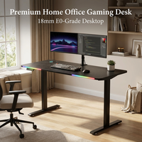 Table de bureau réglable en hauteur AOR Motor E-Sports avec mémoire à trois vitesses, design moderne pour usage commercial et bureautique