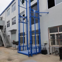 Monte-charge hydraulique à rail de guidage, élévateur vertical fixe avec dispositif anti-chute pour entrepôt d'usine