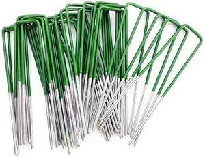 Heavy Duty Galvanized Steel U-Shaped Ground Nails Rust-Resistant Landscape Staples for Weed Barrier <b>Garden</b> Farm Use - Product Image 4