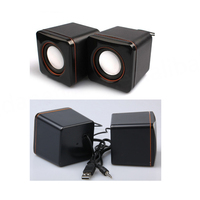 Altavoz Portátil USB Mini con Cable, 2 Piezas, para Cine en Casa, Computadora/Escritorio/Laptop, Teléfono Móvil, Exterior, Estéreo 2.0, 2W, Bidireccional, 2.5mm