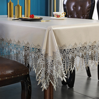 Nappe tissée imperméable personnalisée pour mariage et banquet-Design de motif carré moderne pour la maison, l'hôtel et le restaurant