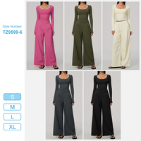 Tenue de sport pour femme, col en V, coupe ajustée, respirante, séchage rapide, taille haute, pour course à pied et activités de plein air