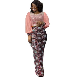 Offre Spéciale <span class=keywords><strong>2022</strong></span> mode africaine Stretch paillettes robe mince brillant plissé manches longues robe - Product Image 6