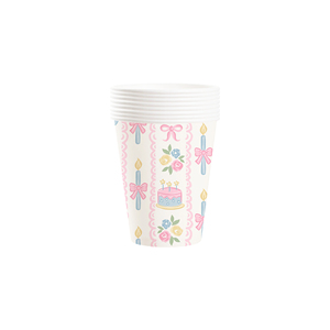 DAMAI - Juego de Vajilla Desechable de Papel para Fiestas, Diseño Nuevo, Color Rosa, con Platos, Vasos y Servilletas para Fiestas de Niñas - Product Image 5
