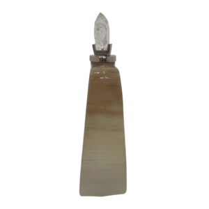 Vaso rettangolare in vetro con tappo in acrilico inciso per decorare il tavolo del soggiorno, vaso per fiori come complemento d'arredo. - Product Image 3