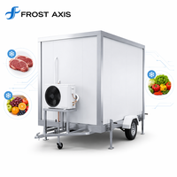 Gefrierfleisch-Lagerung Mobiler Kühlanhänger Frost Axis Begehbarer Gefrierschrank Anhängbare Kühlzelle mit Sanyo Copeland Kompressor CE