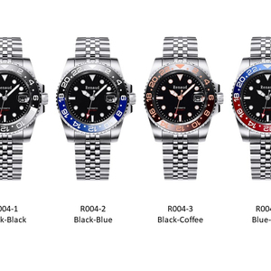 Montres pour hommes, montre mécanique à bracelet avec aiguilles luminescentes, verre saphir - Product Image 1