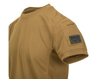 Polo personnalisé DFP904 couleur marron avec porte-lunettes et poche sur la manche, manches courtes, col rond - Product Image 4