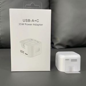 UK Plug 35W USB A+C Charger <b>Adapter</b> With Box Package Fast QC3.0 USB C Mobile Phone Wall Charger Block for Phone 16 15/14/13 - Product Image 1