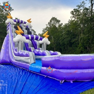 Prix de gros, toboggan aquatique gonflable Thunder, toboggan aquatique double, toboggan gonflable pour piscine pour le plaisir - Product Image 6