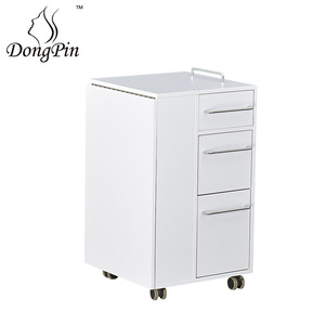 Table à ongles Dongpin Beauty 3902 blanche, pliable, avec armoire de rangement mobile, bureau - Product Image 3