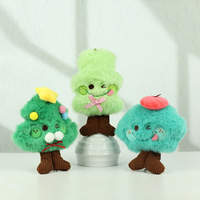 Nouveau design mignon mini forêt en peluche pendentif porte-clés peluche poupée avec animaux en peluche personnalisés créatifs peluches arbres