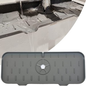 Protector de Salpicaduras de Silicona para Grifo de Fregadero, Juego de 2, Color Gris, Protector de Salpicaduras de Agua para Fregadero, 2022 - Product Image 1