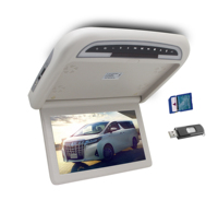 Monitor de Techo para Automóvil de 12.1 Pulgadas, Monitor Plegable Manual con Reproductor de DVD MP5