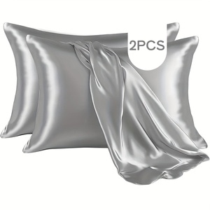 2 taies d'<span class=keywords><strong>oreiller</strong></span> en satin, douces et soyeuses, respectueuses de la peau, pour les cheveux et la peau - Product Image 4