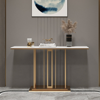 Table console en marbre moderne simple et luxueuse pour le salon, meubles de maison, entrée, couloir