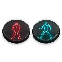 Pemasok Lampu Lalu Lintas Dia.300mm(8inci) Lampu Lalu Lintas LED Statis Merah Hijau untuk Pejalan Kaki dengan Lensa Transparan