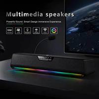 Enceinte portable ONIKUMA L13 Mini avec lumière LED RGB, stéréo sans fil, basses puissantes, petite enceinte pour extérieur, bureau et jeux