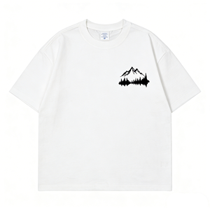 Camiseta Hip Hop Personalizada con Estampado DTG Kornit para Hombre, 100% Algodón, Corte Holgado Regular, Peso 250-300G, para Todas las Temporadas - Product Image 1