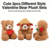 Créez vos propres ours en peluche super doux personnalisés, animaux en peluche, rembourrage en coton PP, fleurs, ours en peluche personnalisé, jouet en peluche