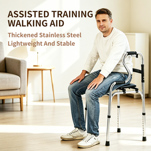 Adjustable Height 4-Leg <strong>Walking</strong> <strong>Frame</strong> <strong>with</strong> Non-Slip Rubber Feet Indoor Homecare Walker for Elderly - Product Image 4