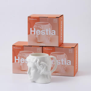 Tasse à café en céramique grande capacité, 1 pièce, ancienne tasse grecque, Apollo, David, ornements de bureau, porte-stylo - Product Image 2