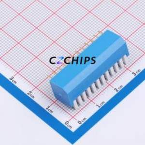 DSDP-12-B DIP Switch Through hole Component (THT) Switch Piano Key 12 2.54mm Blue - Product Image 2