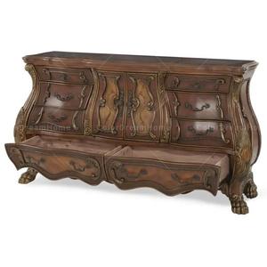<span class=keywords><strong>Coiffeuse</strong></span> américaine au design classique <span class=keywords><strong>Coiffeuse</strong></span> <span class=keywords><strong>vintage</strong></span> <span class=keywords><strong>en</strong></span> <span class=keywords><strong>bois</strong></span> sculpté avec miroir Table de maquillage antique pour chambre à coucher - Product Image 6