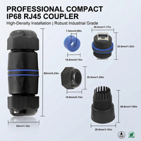 Acoplador RJ45 Impermeable IP68 de Grado Industrial, Extensor de Cable Ethernet Blindado Cat6 en Línea para Entornos Exteriores Hostiles