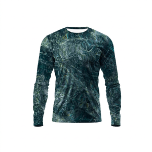 Custom Men's Long Sleeve Sun Protection Performance Fishing T-<b>Shirt</b> UPF 50+ <b>Moisture</b> <b>Wicking</b> Quick Drying Lightweight <b>Shirt</b> - Product Image 1