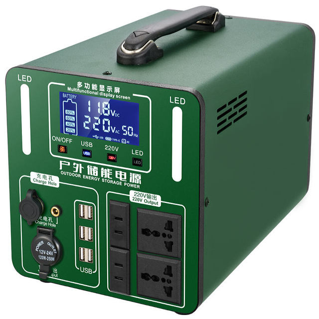 1000W Outdoor Portable Power Station with 100W/200W Solar Photovoltaic Panels for Indoor/Outdoor Camping Energy Storage