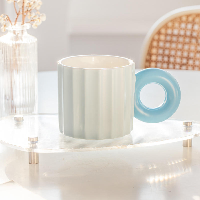 แก้วมัคหูใหญ่สีน้ำเงิน - แก้วเดี่ยว