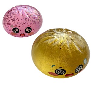 Juguete antiestrés de goma con diseño de dumpling relleno al vapor, con sonido, creativo, de simulación, con purpurina, para desestresar, regalo. - Product Image 5