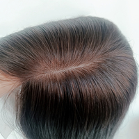 Cokelat Alami Kelas 12A Terbaik # Wig Rambut Asli Cina 2 Warna Natural Lurus Panjang Double Drawn Silk Top Lace Front Tanpa Lem Mix