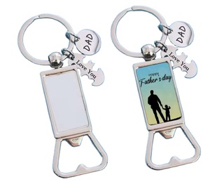 Cadeaux de fête des pères personnalisés Sublimation vierge <span class=keywords><strong>papa</strong></span> Fishbone décapsuleur <span class=keywords><strong>porte</strong></span>-<span class=keywords><strong>clés</strong></span> en métal - Product Image 1