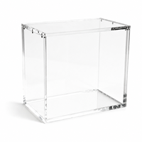 Grande vitrine magnétique en acrylique transparent de 200x102x178mm avec couvercle amovible pour figurines, objets de collection et présentation en magasin