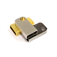 Clé USB en métal durable avec trou de suspension, logo personnalisable, gravable, commande en gros pour cadeau promotionnel d'entreprise