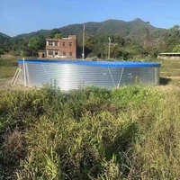 Bac d'élevage de poissons en acier galvanisé de qualité industrielle pour l'aquaculture à grande échelle