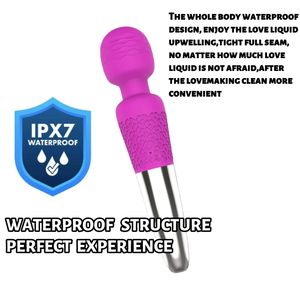 8 vitesses, 20 fréquences Vibration AV baguette magique masseur vibrateur 20cm Silicone vibrateur amour oeuf adulte jouets pour femme - Product Image 5