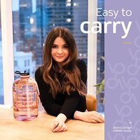 Bouteilles d'eau personnalisées sans BPA pour le sport, 74 oz, avec marqueur de temps, bouteilles d'eau motivantes, bouilloire à eau d'un demi-gallon pour boire
