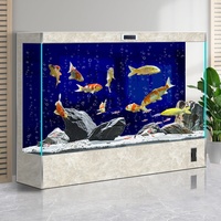 Aquarium auto-circulant pour poissons rouges 2026 avec éclairage LED, meuble intelligent sur pied pour bureau, salon et chambre à coucher
